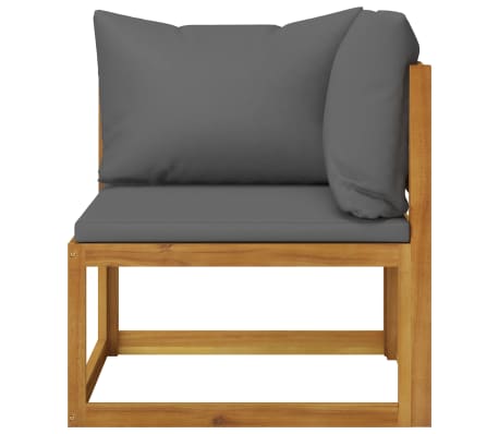 VidaXL 3-Seater Patio Sofa With Cushion Solid Acacia Wood | VidaXL.com