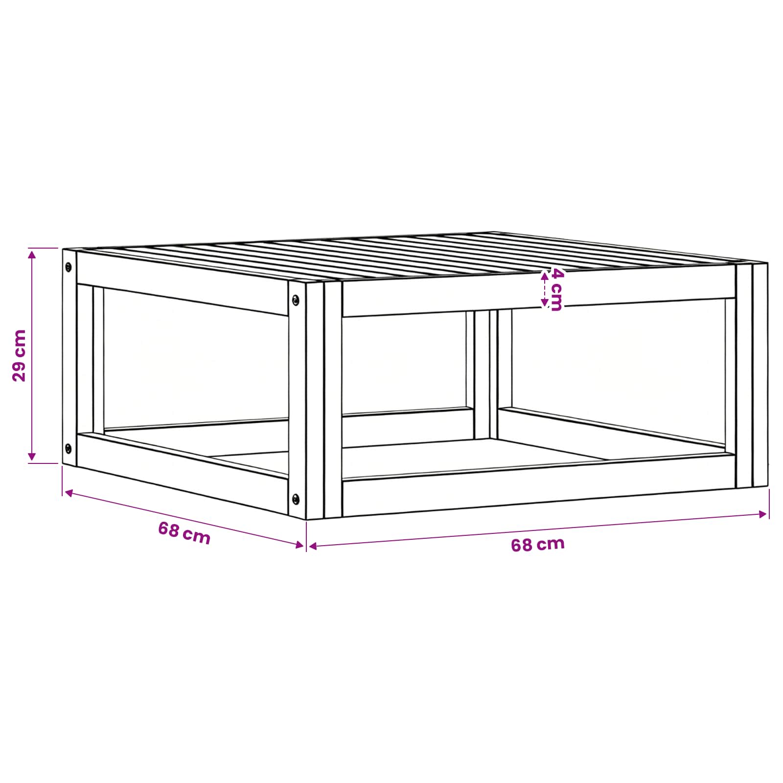 vidaXL 6-tlg. Garten-Lounge-Set mit Auflagen Massivholz Akazie – Bild 19