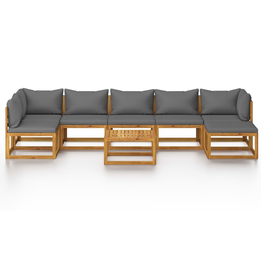 

vidaXL 8-delige Loungeset met kussens massief acaciahout