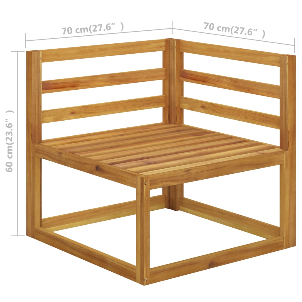 4-osobowa sofa ogrodowa z kremowymi poduszkami, drewno akacjowe