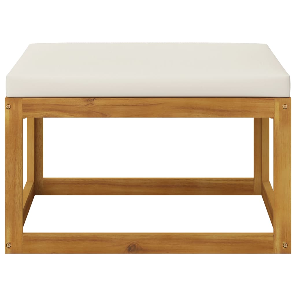 12-delige Loungeset met kussens massief acaciahout crème image 16