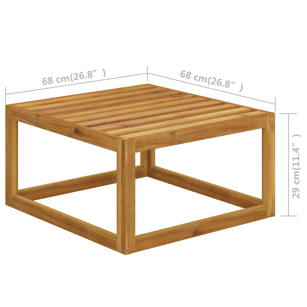 Set mobilier grădină cu perne, 4 piese, crem, lemn masiv acacia