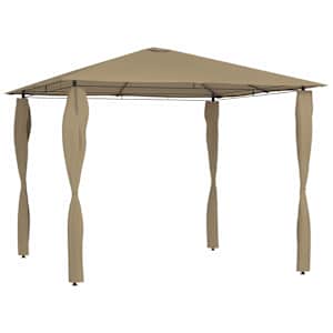 vidaXL lehtla postikatetega 3 x 3 x 2,6 m, pruunikashall, 160 g/m&sup2;