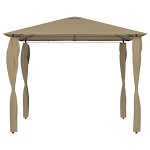 Altán s krytými sloupky 3 x 3 x 2,6 m taupe 160 g/m² - obrázek 2