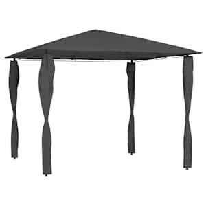Altán s krytými sloupky 3 x 3 x 2,6 m antracitový 160 g/m² - obrázek 1