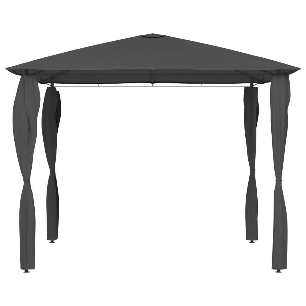 Thumbnail - vidaXL Pavillon mit Pfostenabdeckungen 3x3x2,6 m Anthrazit 160 g/m²
