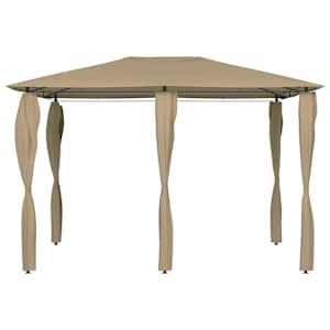 Altán s krytými sloupky 3 x 4 x 2,6 m taupe 160 g/m² - obrázek 2
