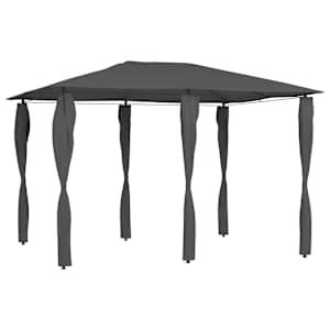 Altán s krytými sloupky 3 x 4 x 2,6 m antracitový 160 g/m² - obrázek 1
