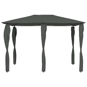 Altán s krytými sloupky 3 x 4 x 2,6 m antracitový 160 g/m² - obrázek 2