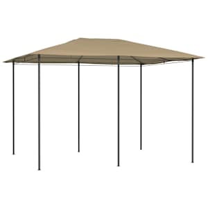 vidaXL lehtla, 3 x 4 x 2,6 m, pruunikashall, 160 g/m&sup2;
