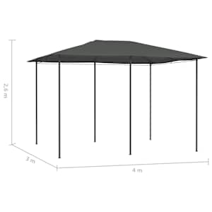Altán 3 x 4 x 2,6 m antracitový 160 g/m² - obrázek 4