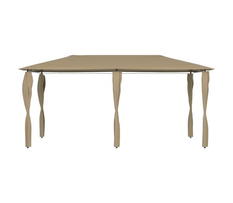 vidaXL Κιόσκι με Καλύμματα Στύλων Taupe 2,98x5,3x2,59 μ. 160 γρ./μ²