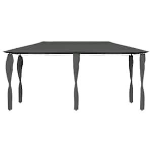 Altán s krytými sloupky 2,98 x 5,3 x 2,59m antracitový 160 g/m² - obrázek 2