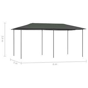 Altán 2,98 x 5,3 x 2,59 m antracitový 160 g/m² - obrázek 4