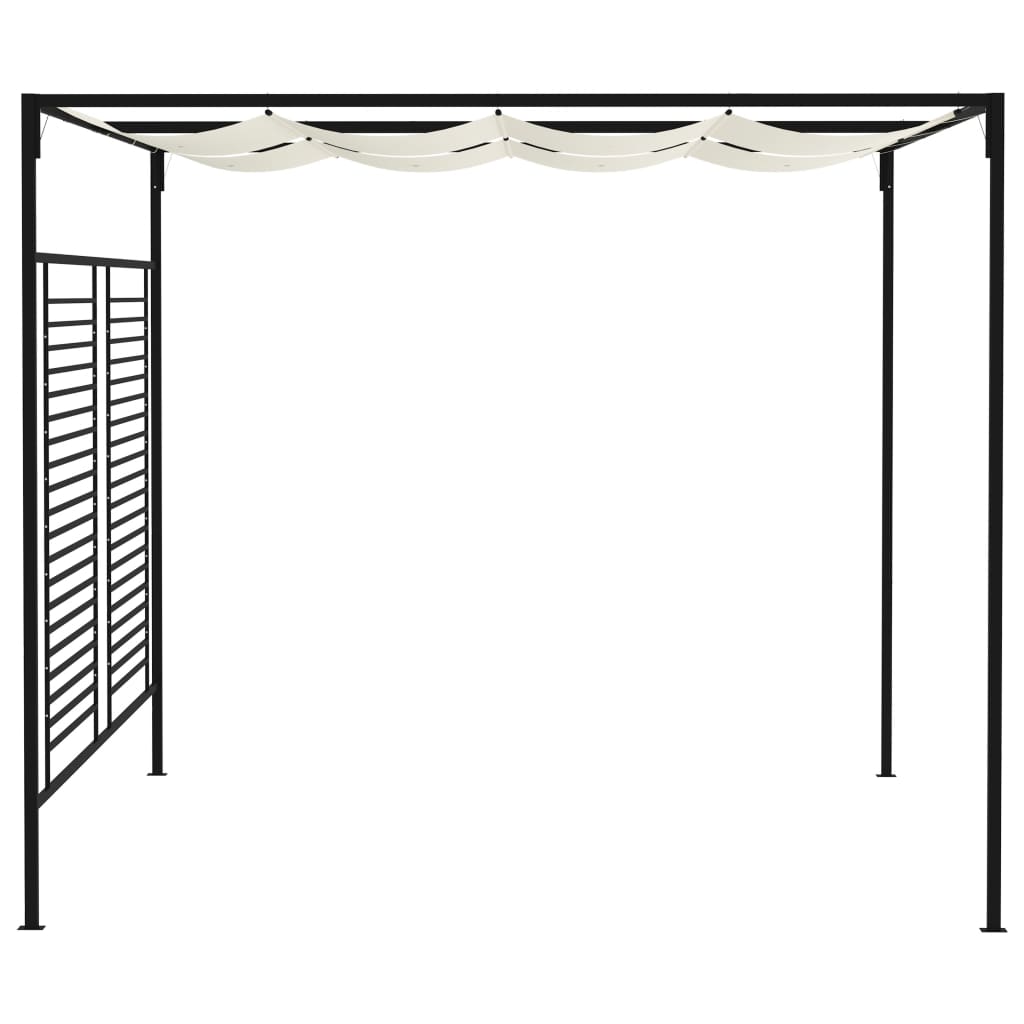 Thumbnail - vidaXL Pavillon mit Ausziehbarem Dach 3x4x2,3 m Cremeweiß 180 g/m²
