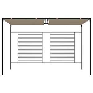 Altán se zatahovací střechou 3 x 4 x 2,3 m taupe 180 g/m² - obrázek 2