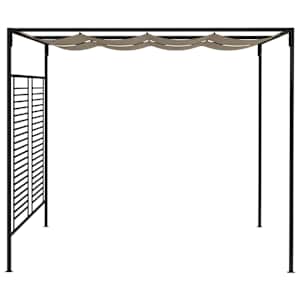 Altán se zatahovací střechou 3 x 4 x 2,3 m taupe 180 g/m² - obrázek 3
