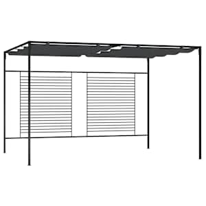 vidaXL varjualune, eemaldatav katus, 4x3x2,3 m antratsiithall 180 g/m&sup2;