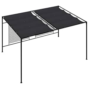 Altán se zatahovací střechou 4x3x2,3 m antracitový 180 g/m² - obrázek 5