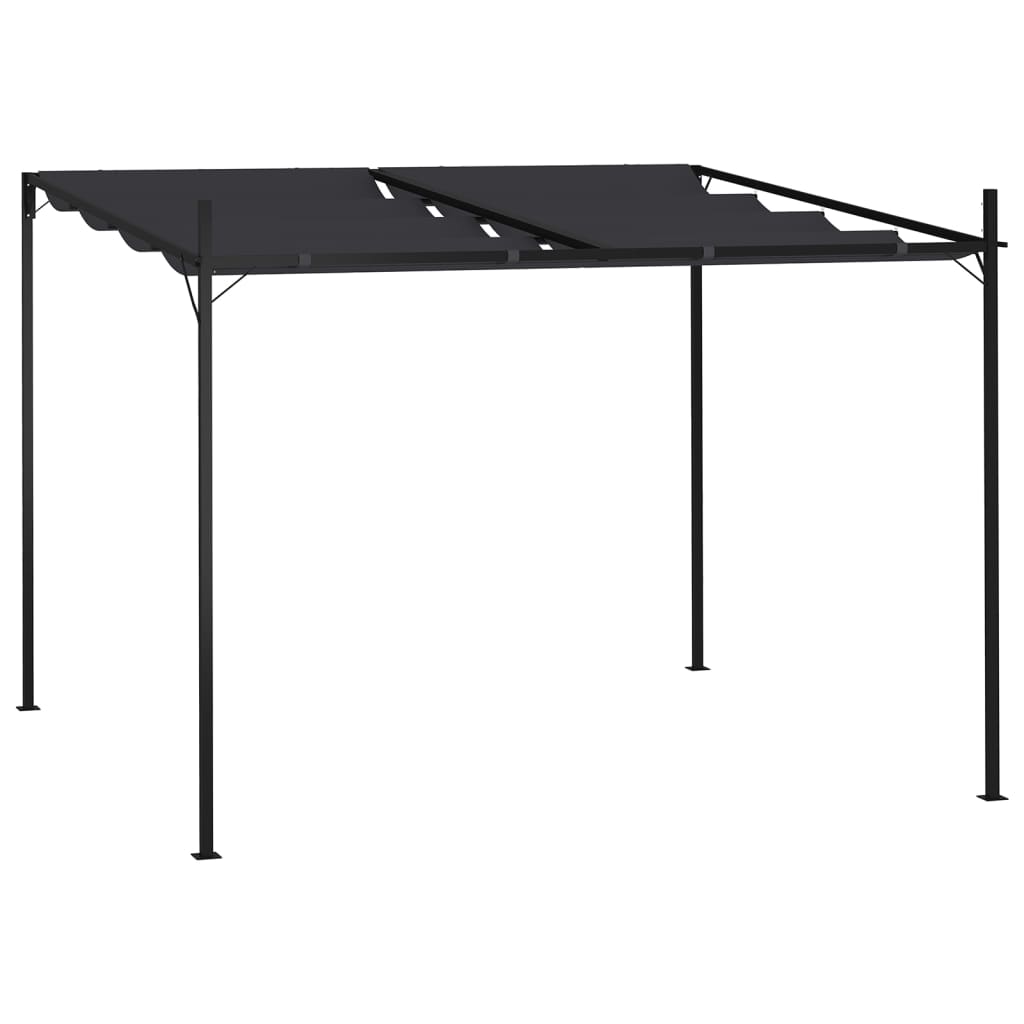 Gazebo with Retractable Roof 300x300x233 cm Anthracite
