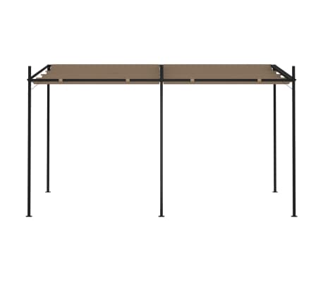 vidaXL Gazebo with Retractable Roof 400x300x233 cm Taupe