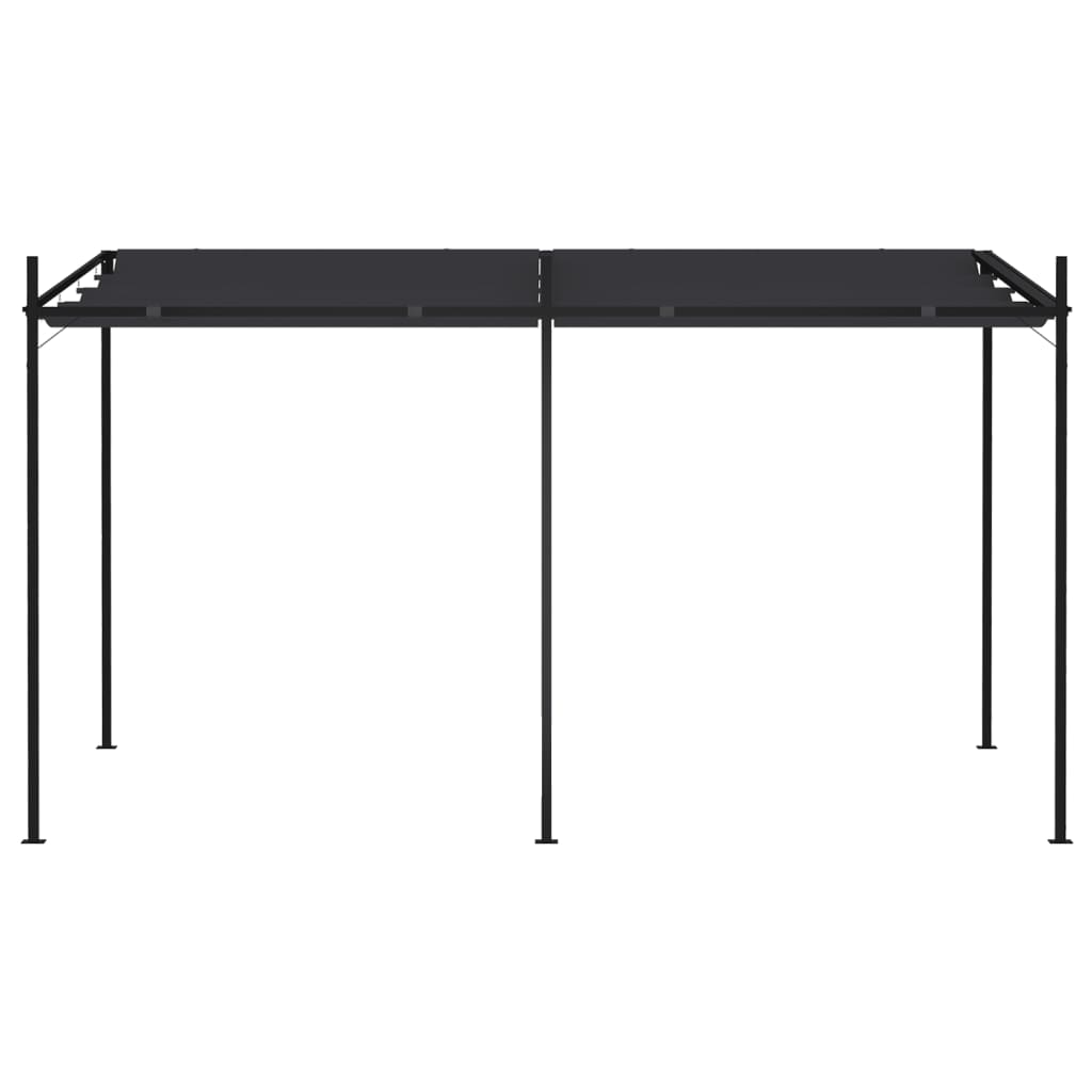 vidaXL Gazebo with Retractable Roof 400x300x233 cm Anthracite