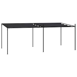 vidaXL varjualune eemaldatava katusega 600x300x233 cm, antratsiithall