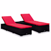 vidaXL 3 tk lamamistooli teelauaga, pol&uuml;rotang, must