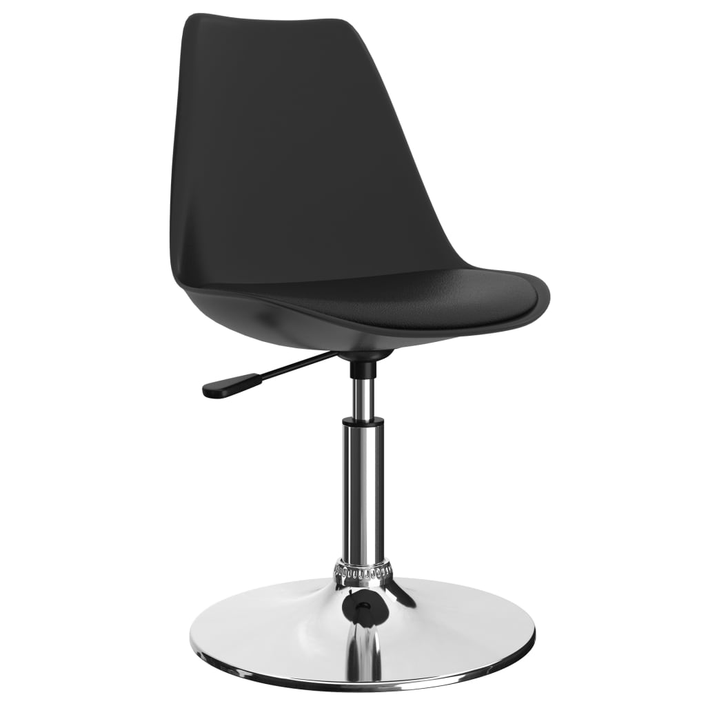 

vidaXL Eetkamerstoelen 2 st draaibaar kunstleer zwart