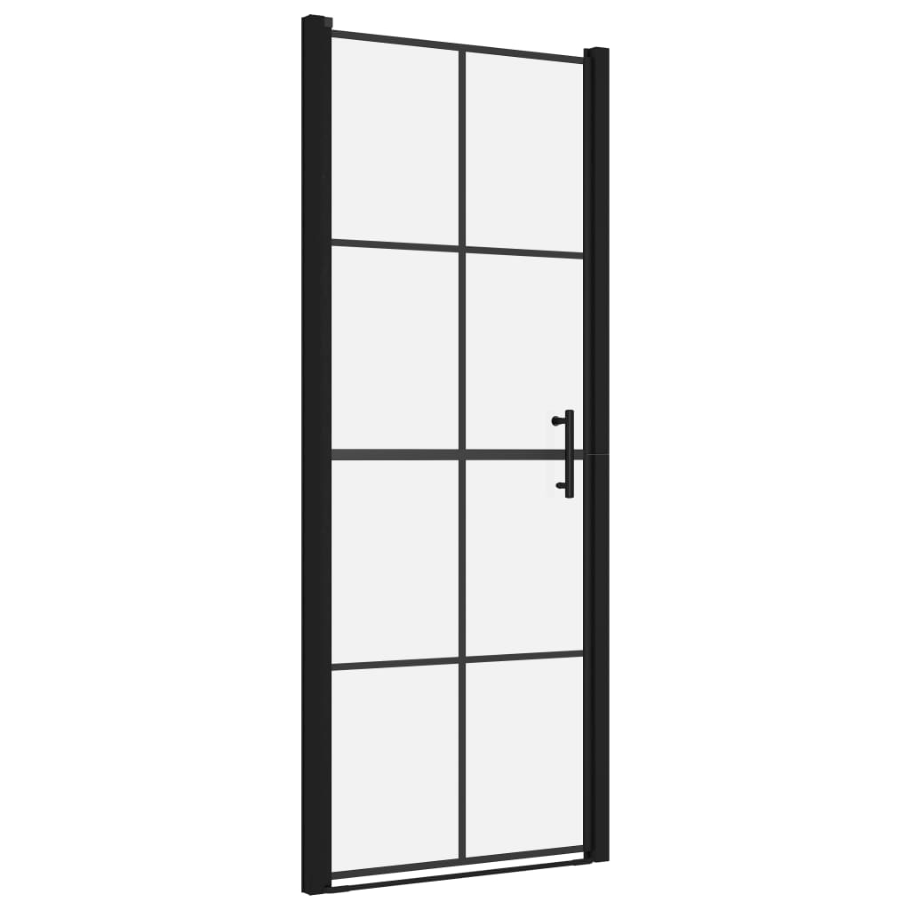 Image of vidaXL Shower Doors Tempered Glass 81x195 cm Black