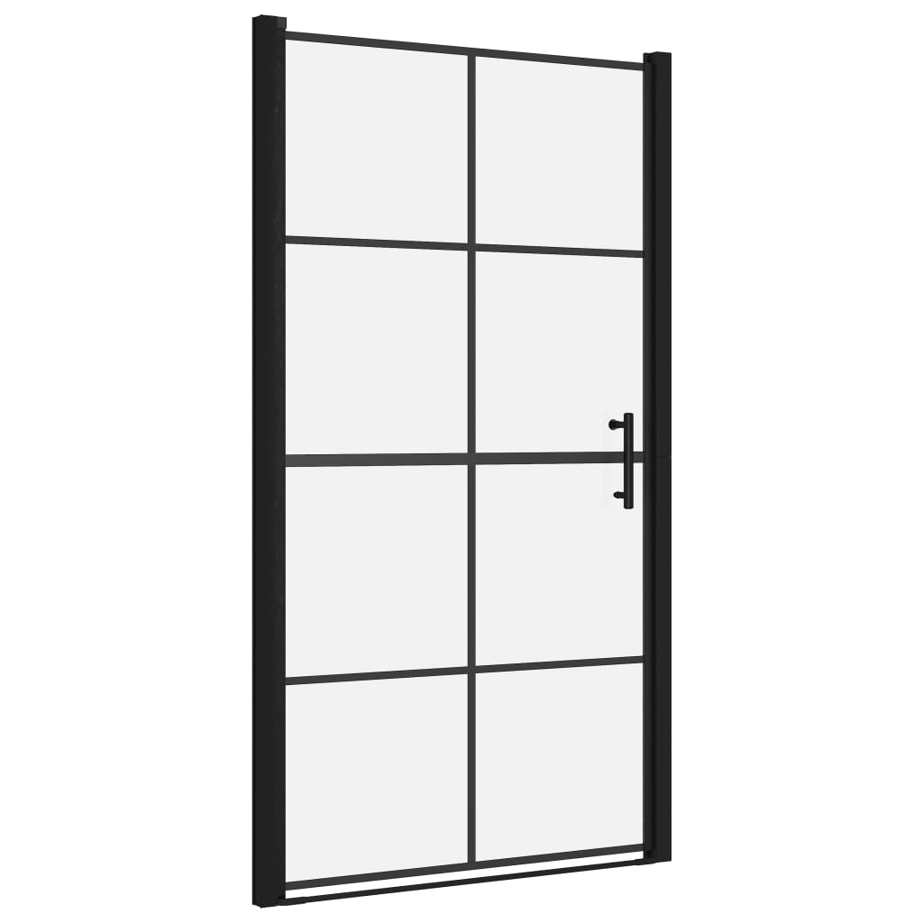 Image of vidaXL Shower Doors Tempered Glass 100x178 cm Black