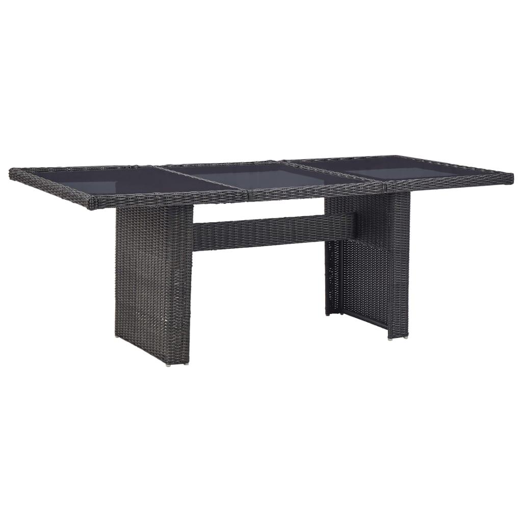 vidaXL 11-delige Tuinset poly rattan zwart afbeelding