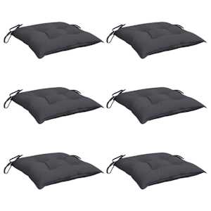 vidaXL Stoelkussens 6 st 40x40x7 cm oxford stof antracietkleurig