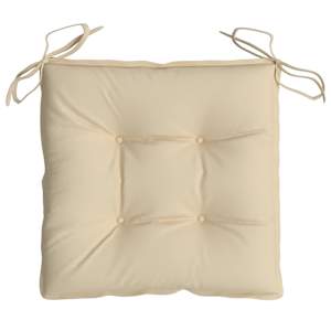 Podušky na židli 2 ks béžové 40 x 40 x 7 cm látka oxford - obrázek 6