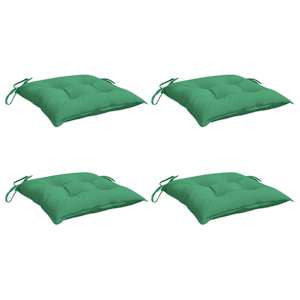 vidaXL Perne de scaun, 4 buc., verde, 40x40x7 cm, textil oxford