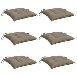 Podušky na židli 6 ks taupe 40 x 40 x 7 cm látka oxford - obrázek 3