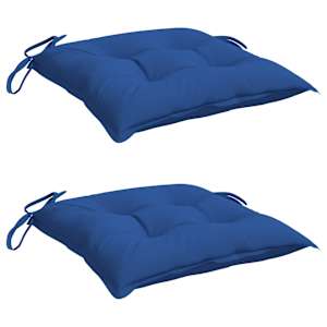 vidaXL Chair Cushion Set of 2 Blue Oxford fabric, PP hollow fiber