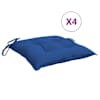 vidaXL tooli istmepadjad 4 tk, sinine, 40 x 40 x 7 cm kangas