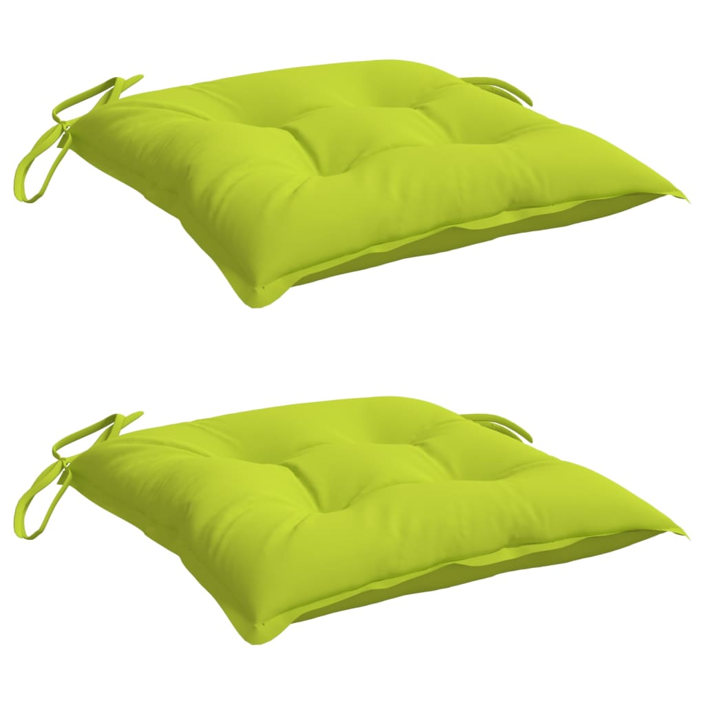 

vidaXL Stoelkussens 2 st 40x40x7 cm stof heldergroen