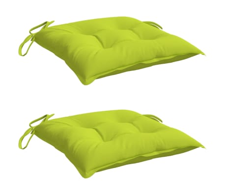 vidaXL Stuhlkissen 2 Stk. Knallgr&uuml;n 40x40x7 cm Oxford-Gewebe