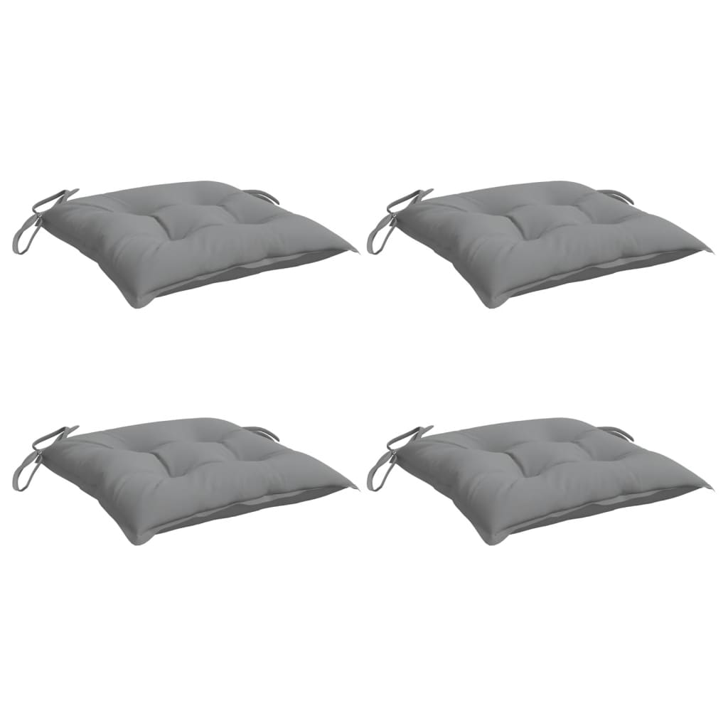 vidaXL Stoelkussens 4 st 50x50x7 cm oxford stof grijs afbeelding