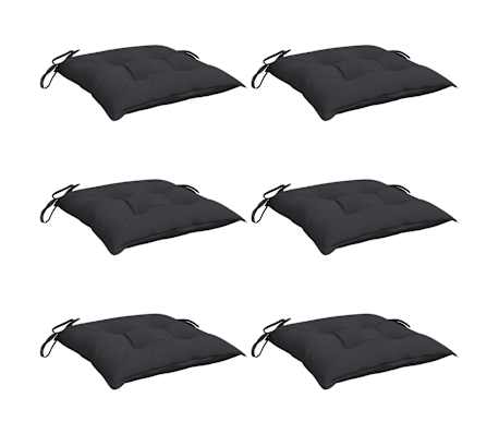 vidaXL 6 db fekete oxford sz&ouml;vet sz&eacute;kp&aacute;rna 40 x 40 x 7 cm