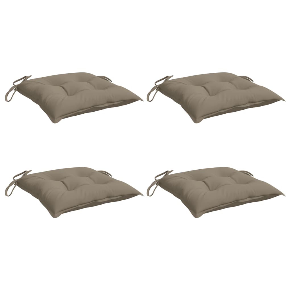 vidaXL Perne de scaun, 4 buc., gri taupe, 50x50x7 cm, textil oxford