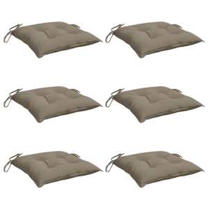 Podušky na židli 6 ks taupe 50 x 50 x 7 cm oxfordská látka - obrázek 3