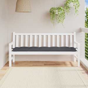 Poduška na zahradní lavici antracitová 180x50x7 cm látka oxford - obrázek 1