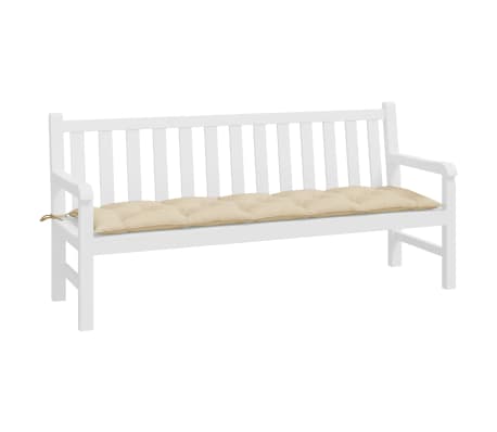 vidaXL Coussin de banc de jardin beige 180x50x7 cm tissu oxford