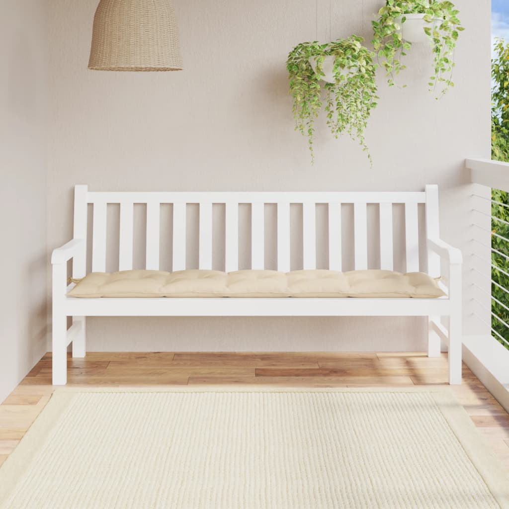 vidaXL hynde til havebænk 180x50x7 cm oxfordstof beige