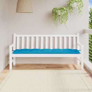Poduška na zahradní lavici světle modrá 180x50x7cm látka oxford - obrázek 1