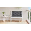 VidaXL Cuscino Per Panca Da Giardino Grigio 200x50x4 Cm: In Tessuto Oxford Impermeabile Con Legacci - 2