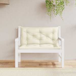 vidaXL Garden Bench Cushion Set of 2 Cream White